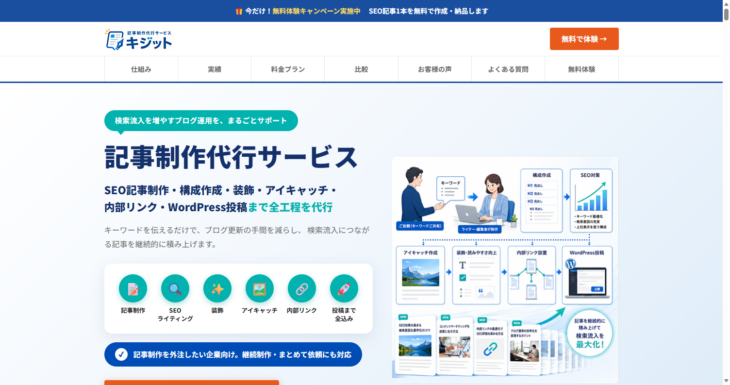 記事制作代行・記事制作の外注ならキジット